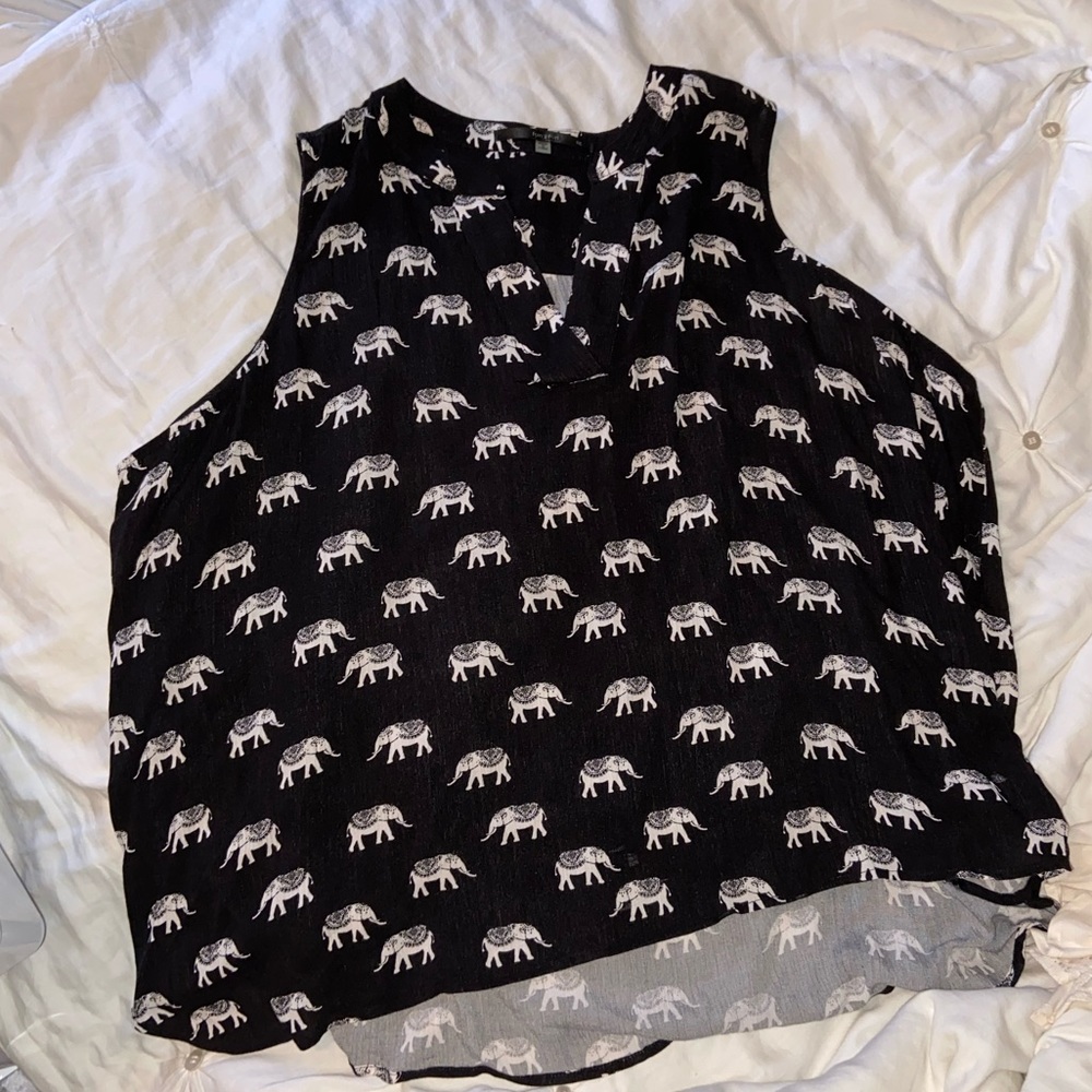 elephant print blouse 4x